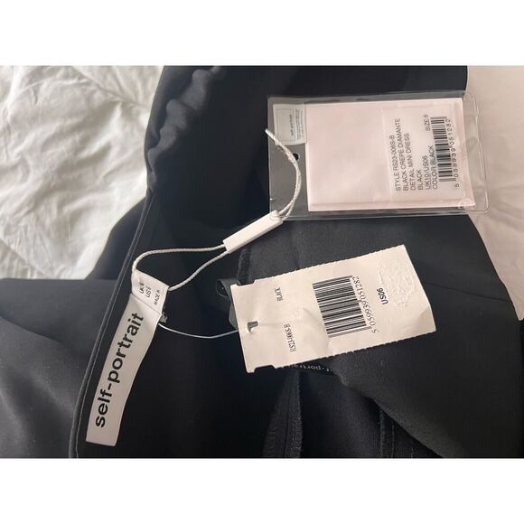 Self-Portrait Black Mini Dress - Picture 11 of 11